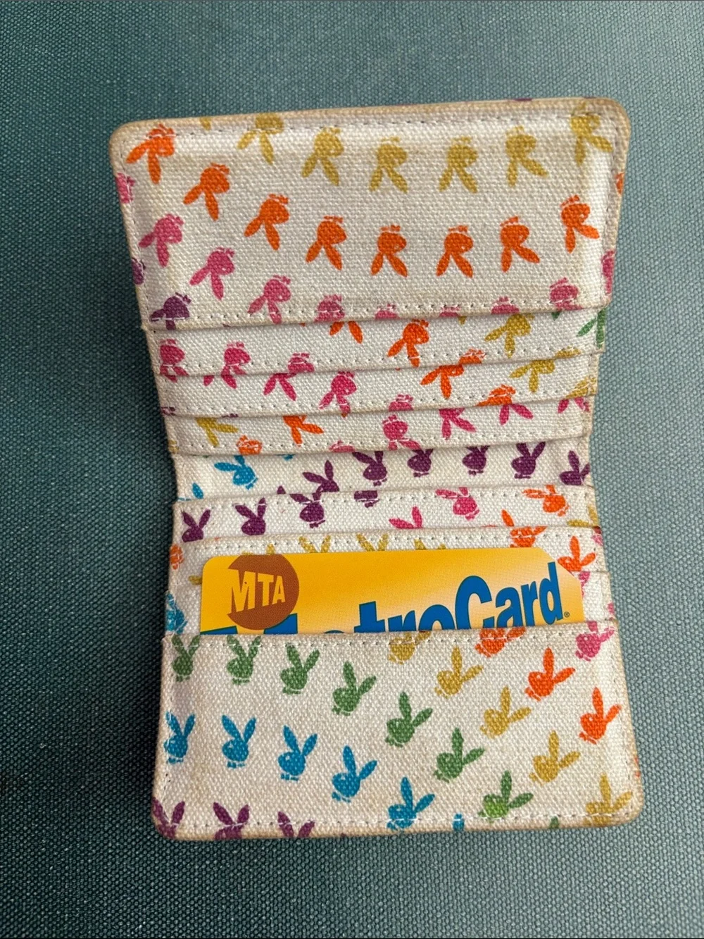 PLAYBOY Vintage Y2K Cardholder Rainbow Bunnies